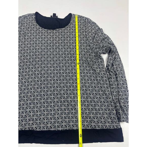 J. Jill Wearever Collection Geometric Floral Print Long Sleeve Top Size L - Picture 7 of 8